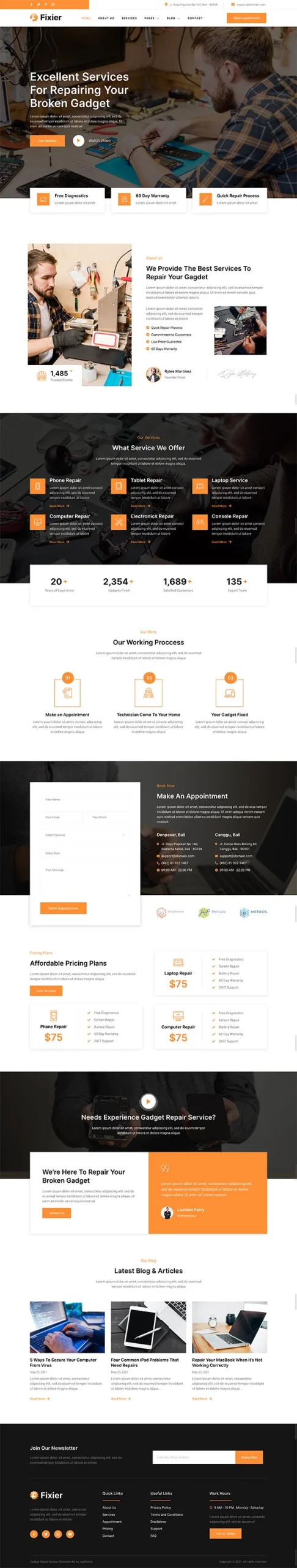 WordPress企業範本插图10